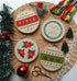 Preprinted Embroidery Pattern For Beginners - Christmas Ornaments
