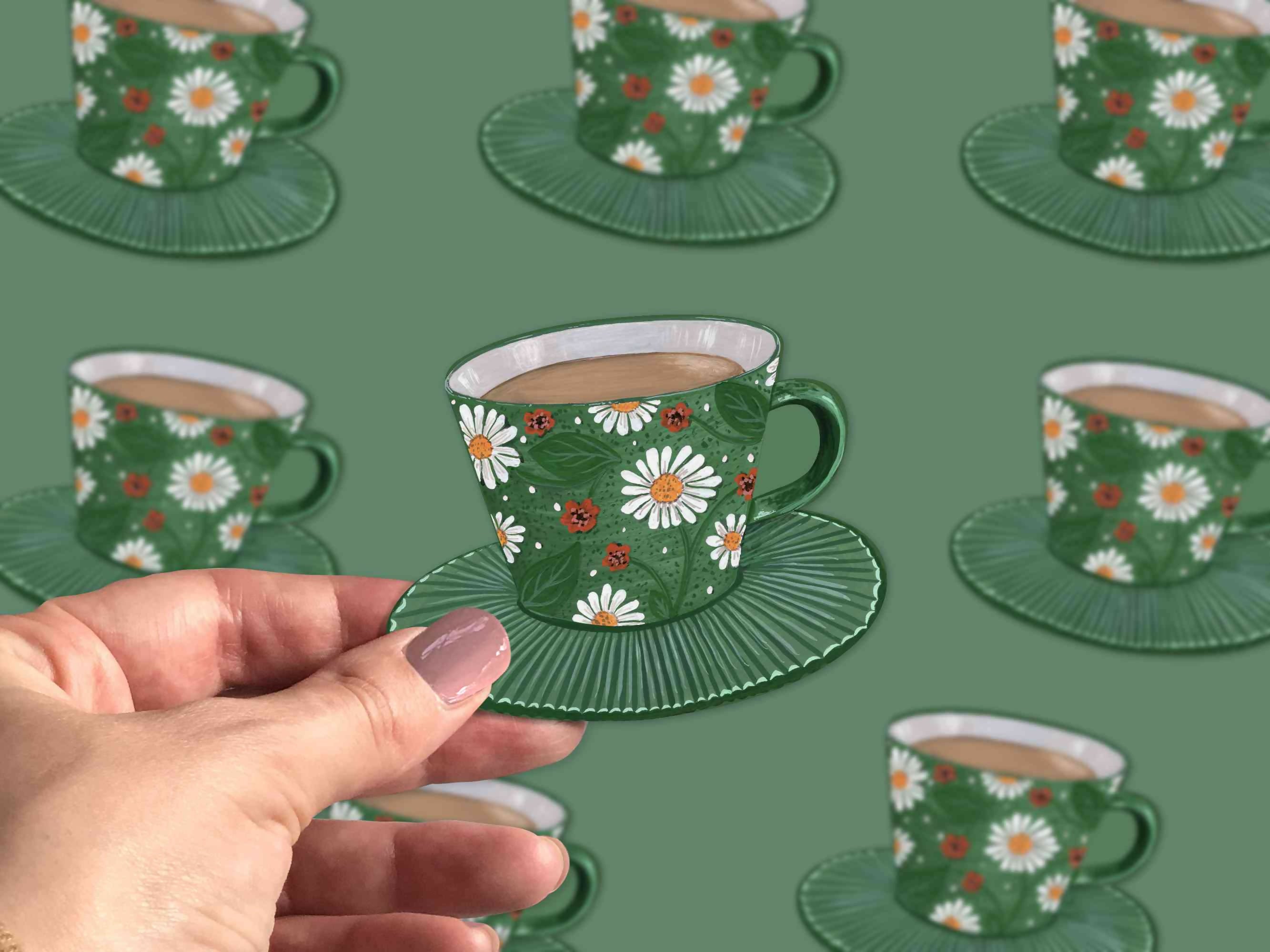 Tea Themed Stickers - Die Cut Stickers Pack of 3