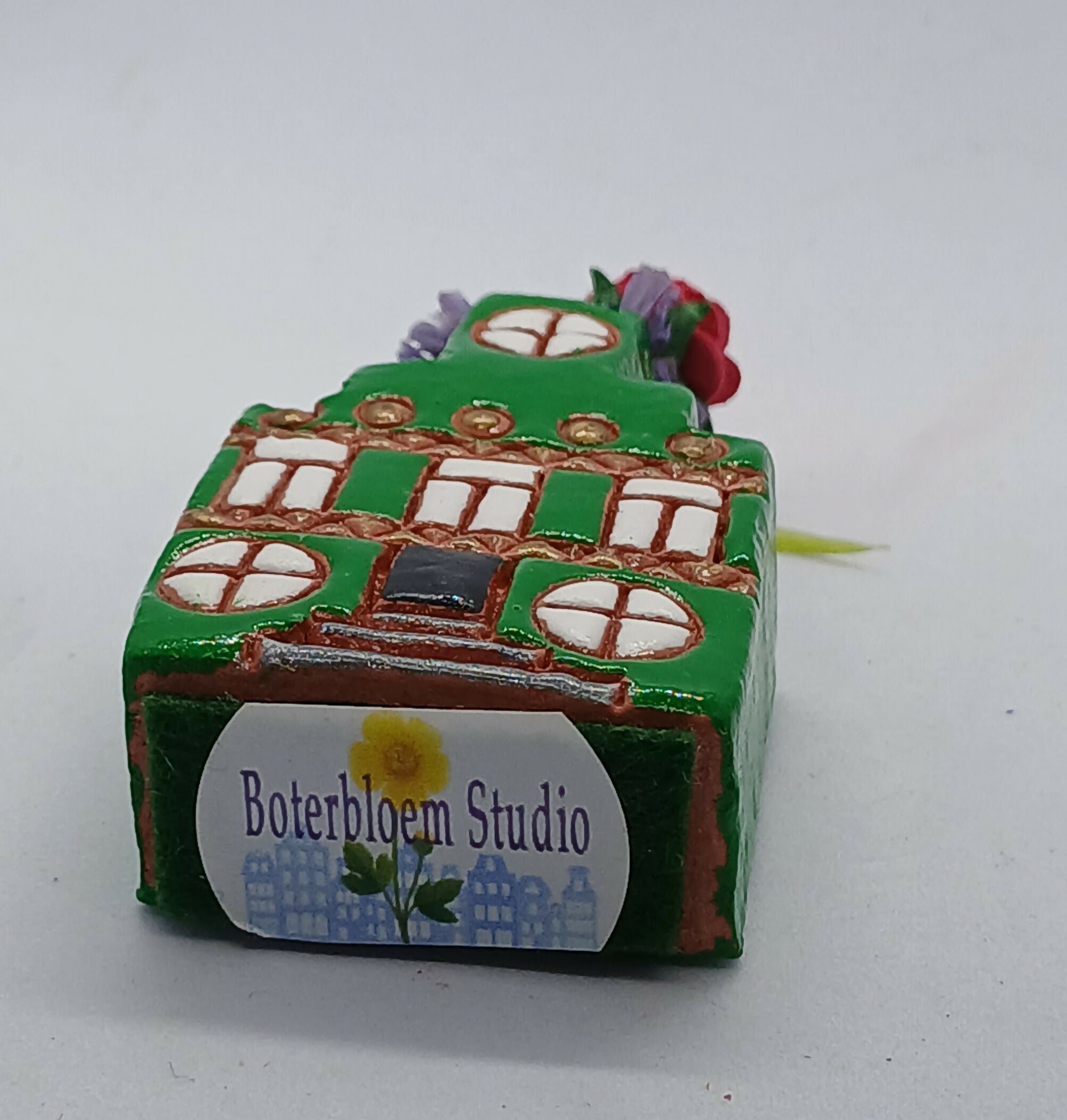 Small Dutch House Vase with Faux Flowers