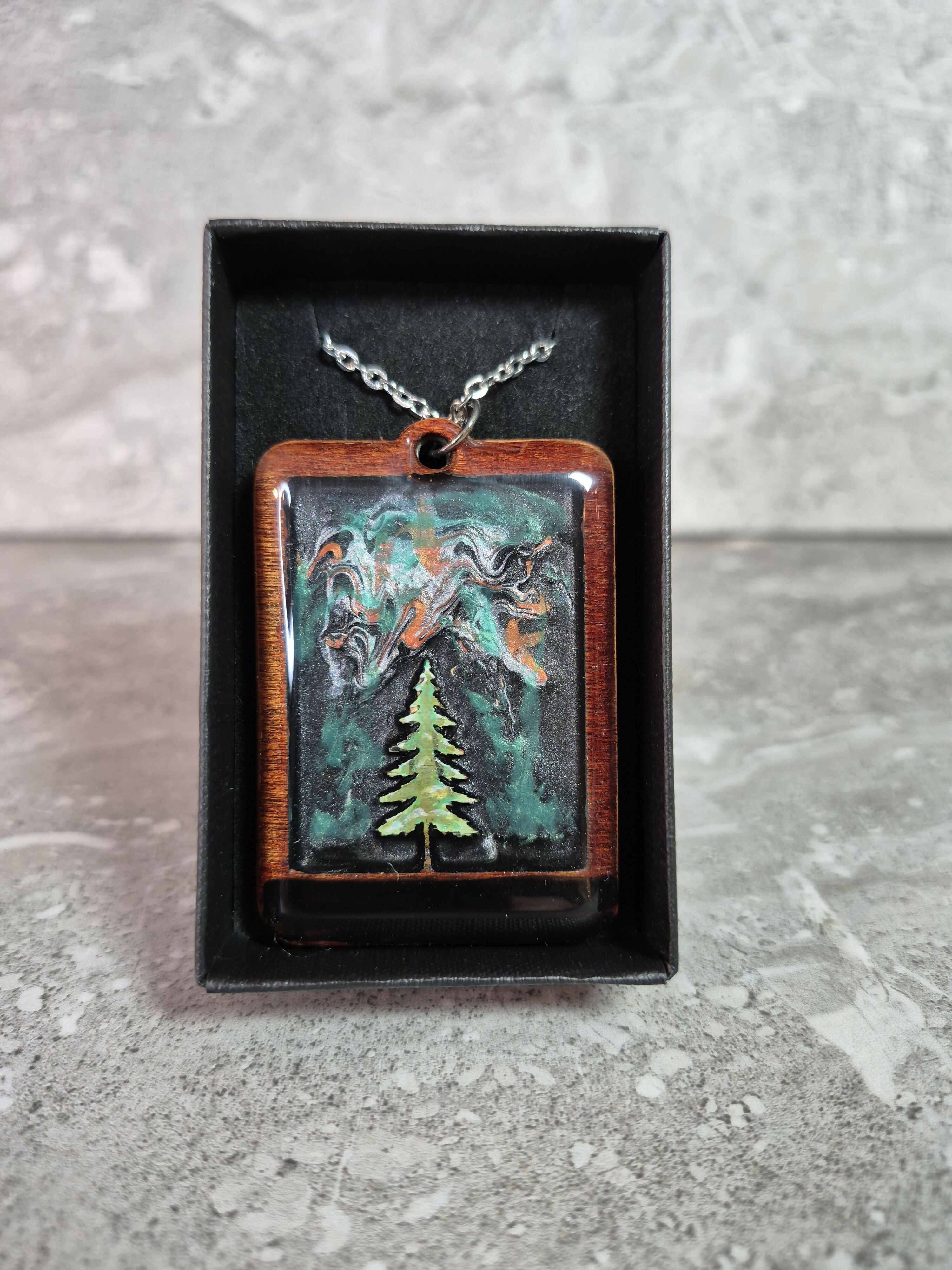 Unique Handcrafted Landscaped Scene Pendant