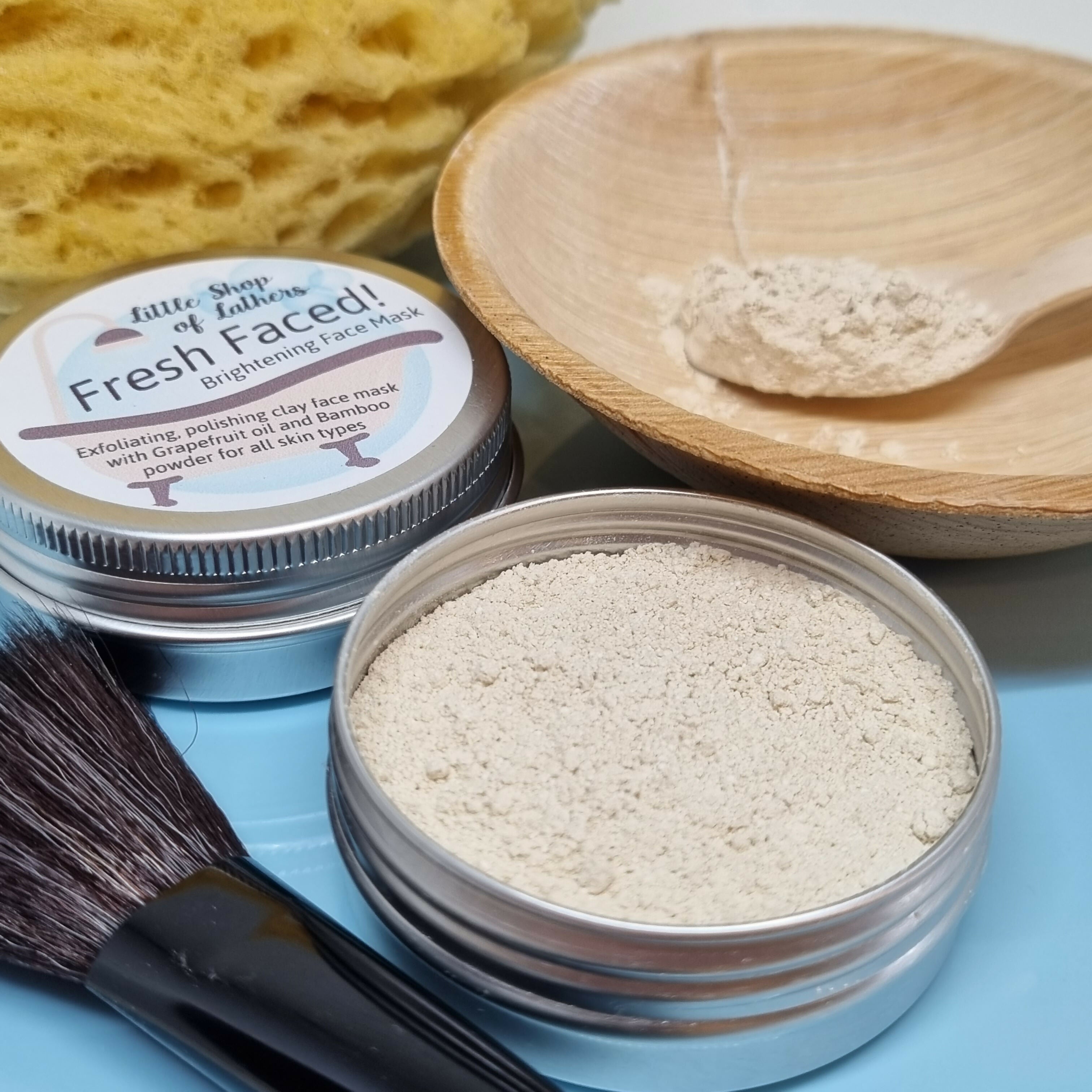 French Clay Exfoliating Essential Oil Face Mask - Brightening - Grapefruit and Bamboo Powder