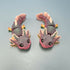 3D Printed SMALL: Articulated Sensory Fidget Animals friends Axolotl (Rainbow Candy / Pink) 11cm