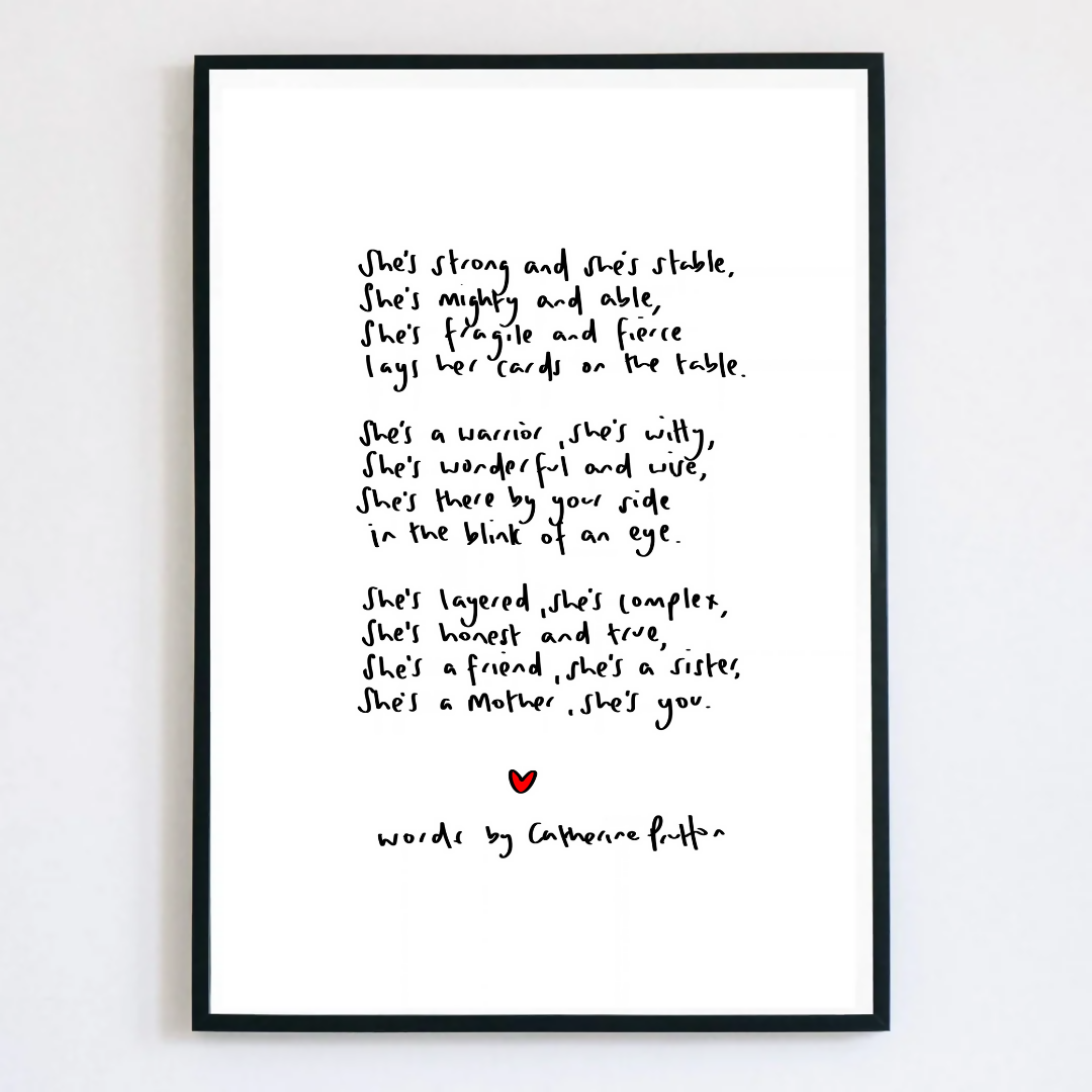 She Poem Print
