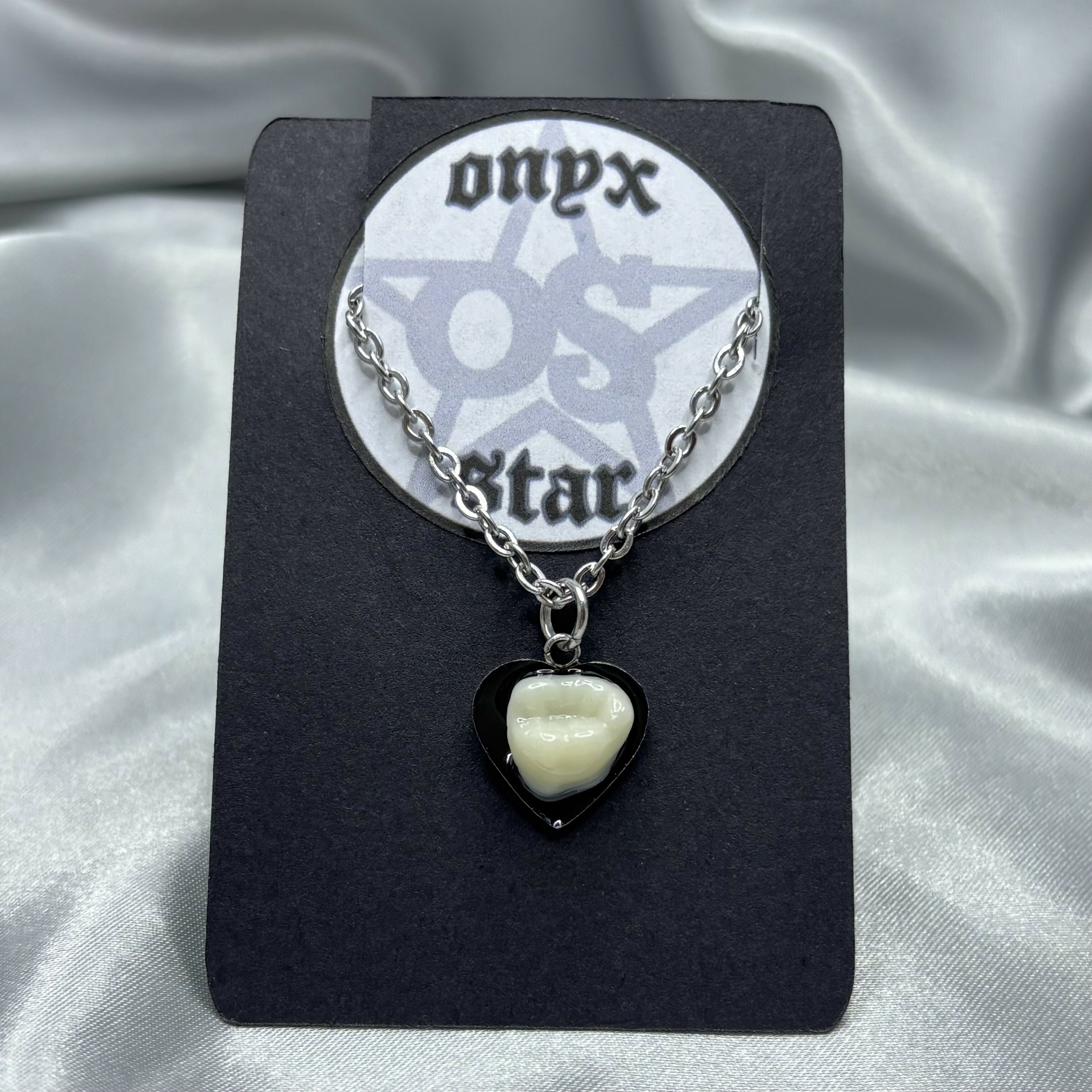 Heart Tooth Pendant Necklace