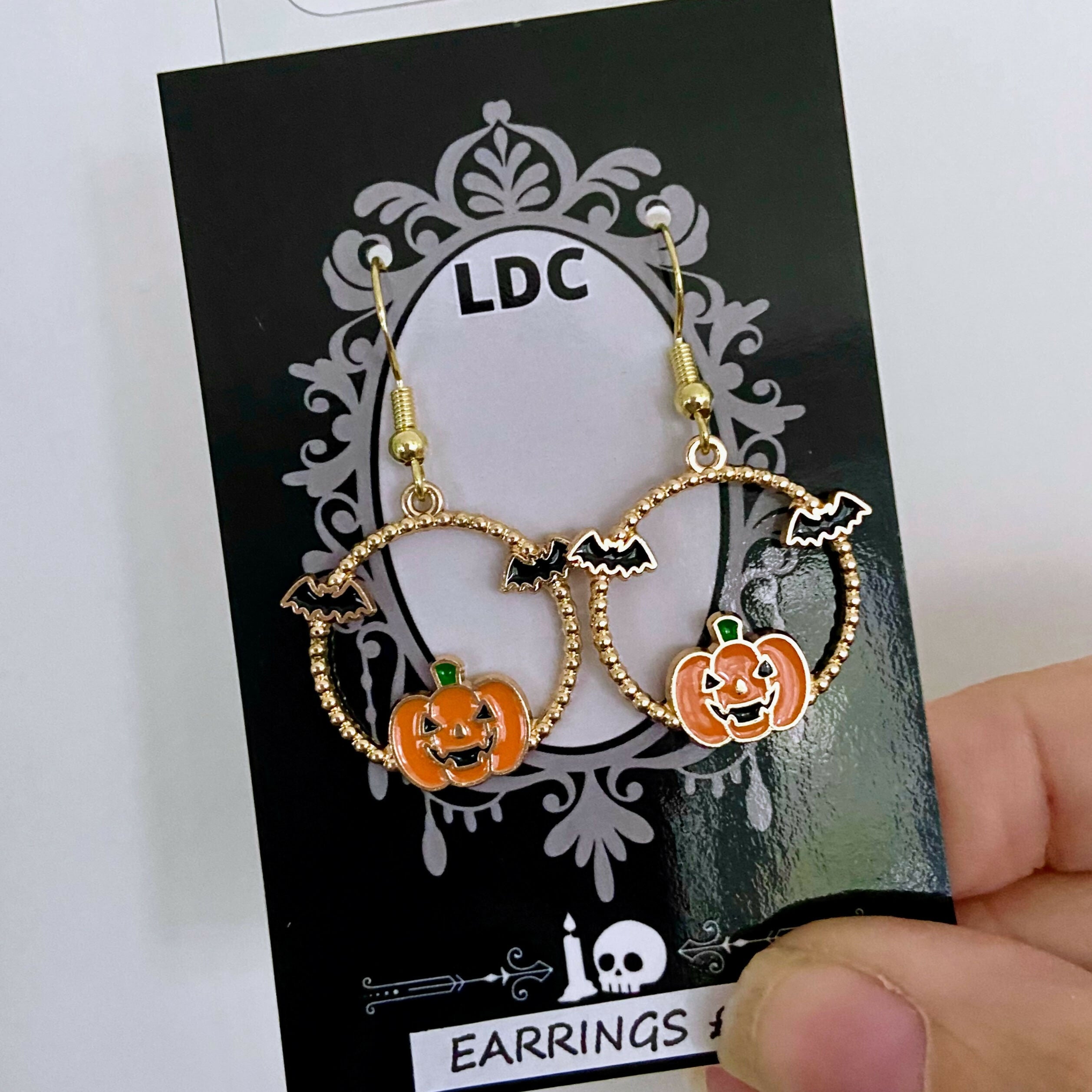 Pumpkin Hoop Earrings