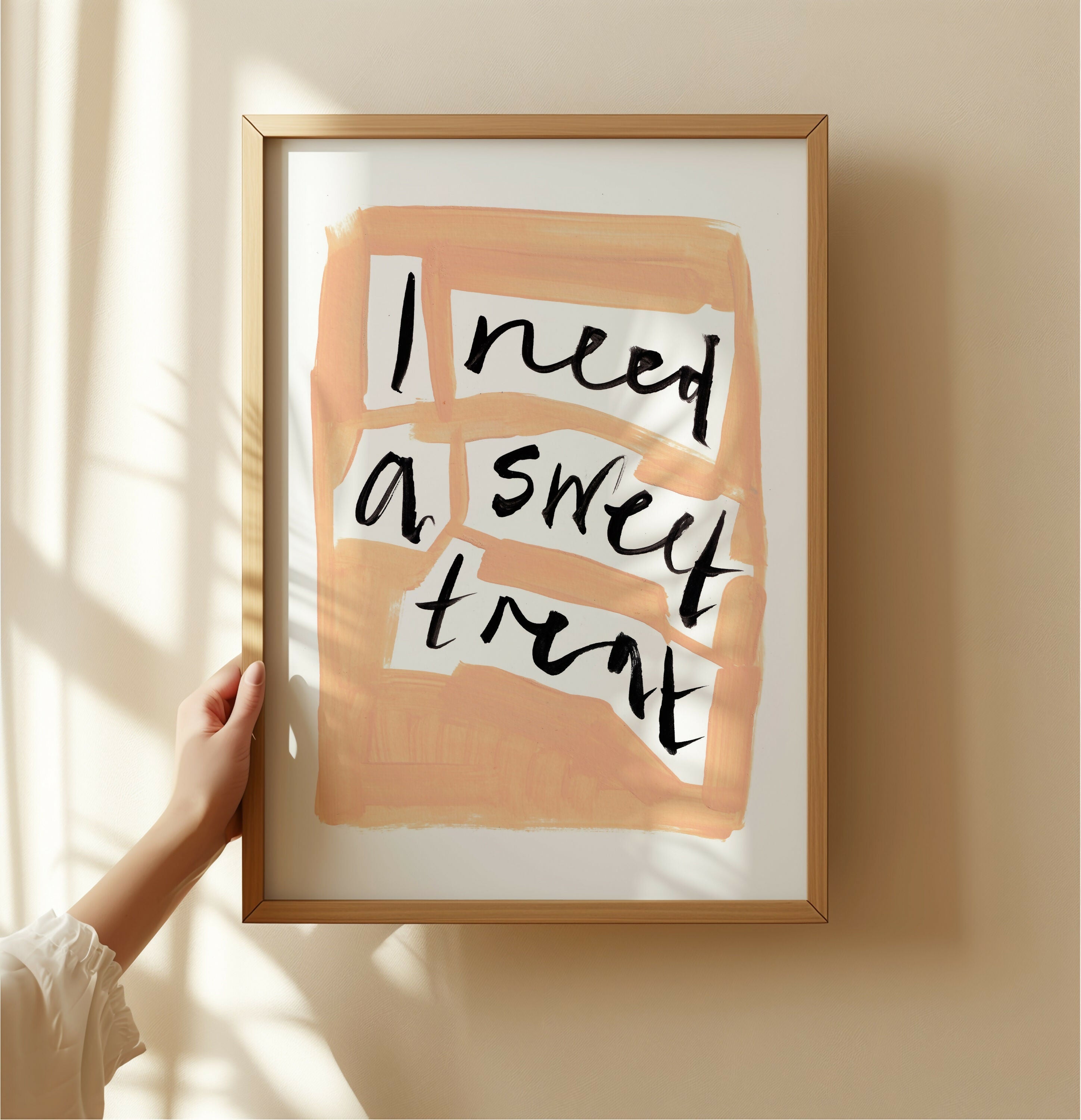 'I Need a Sweet Treat' Hand Painted Art Print