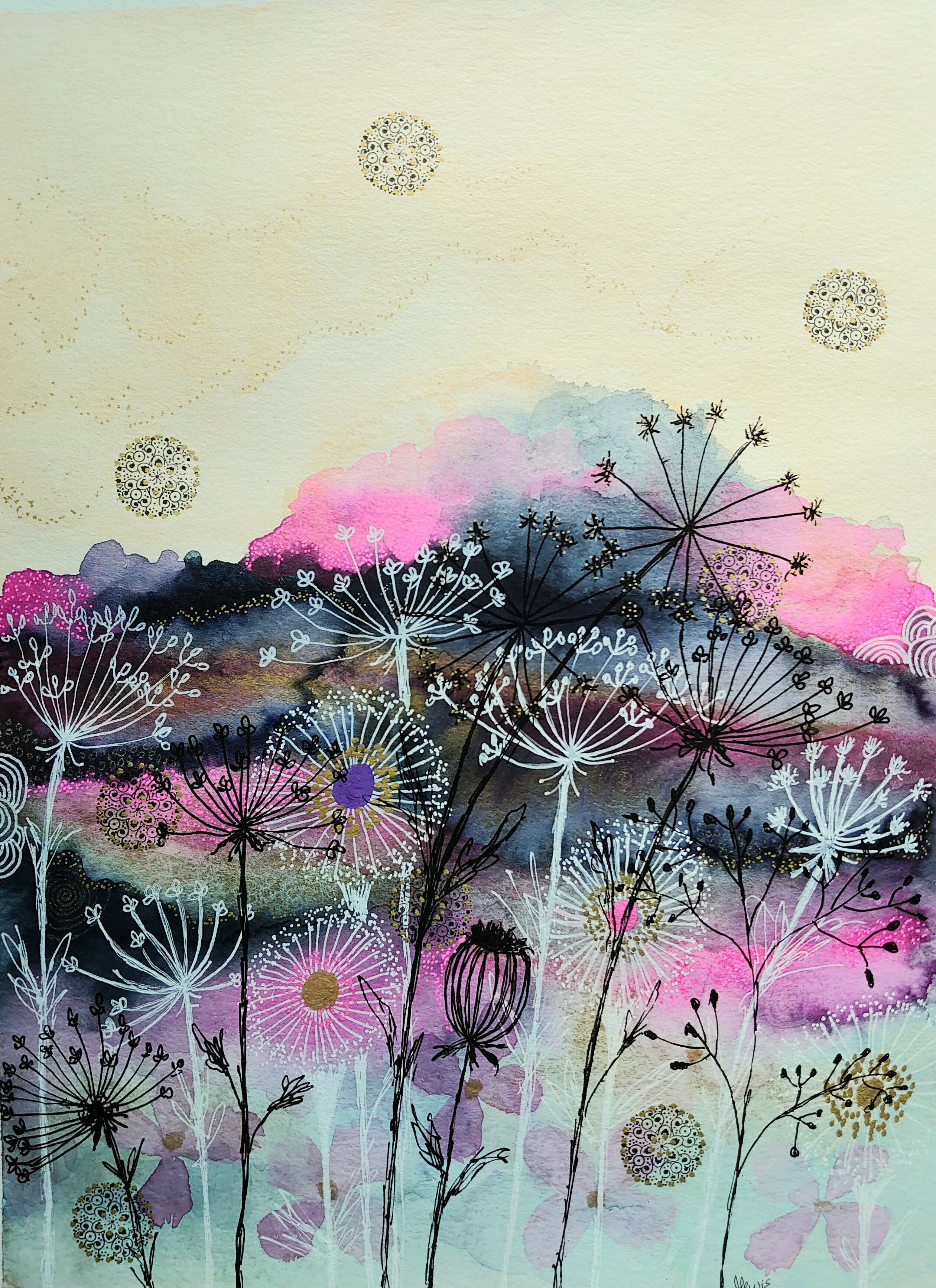 'In the Gloaming' Original Mixed Media Painting