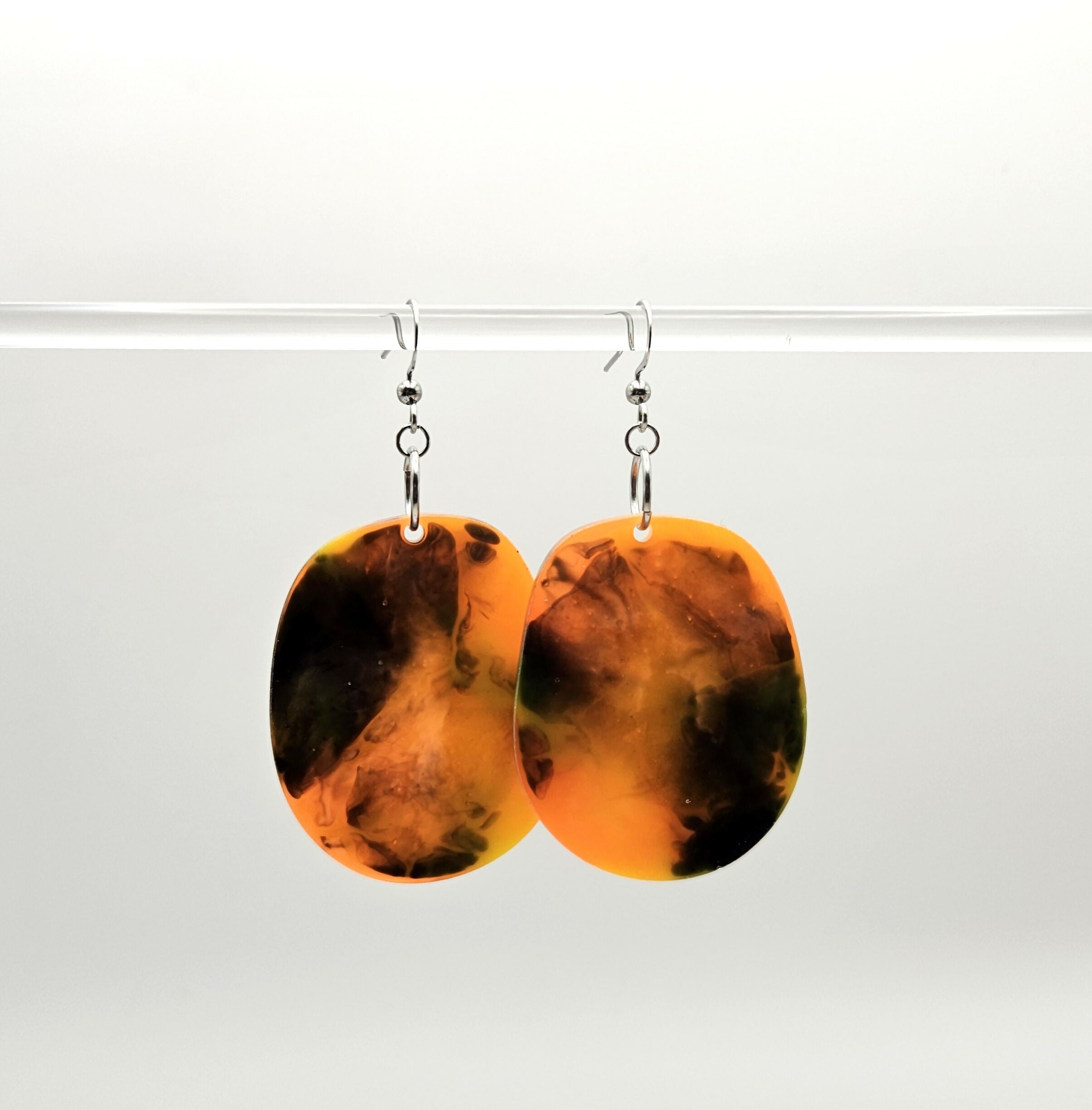 FUN, CONTEMPORARAY RESIN PEBBLE EARRINGS