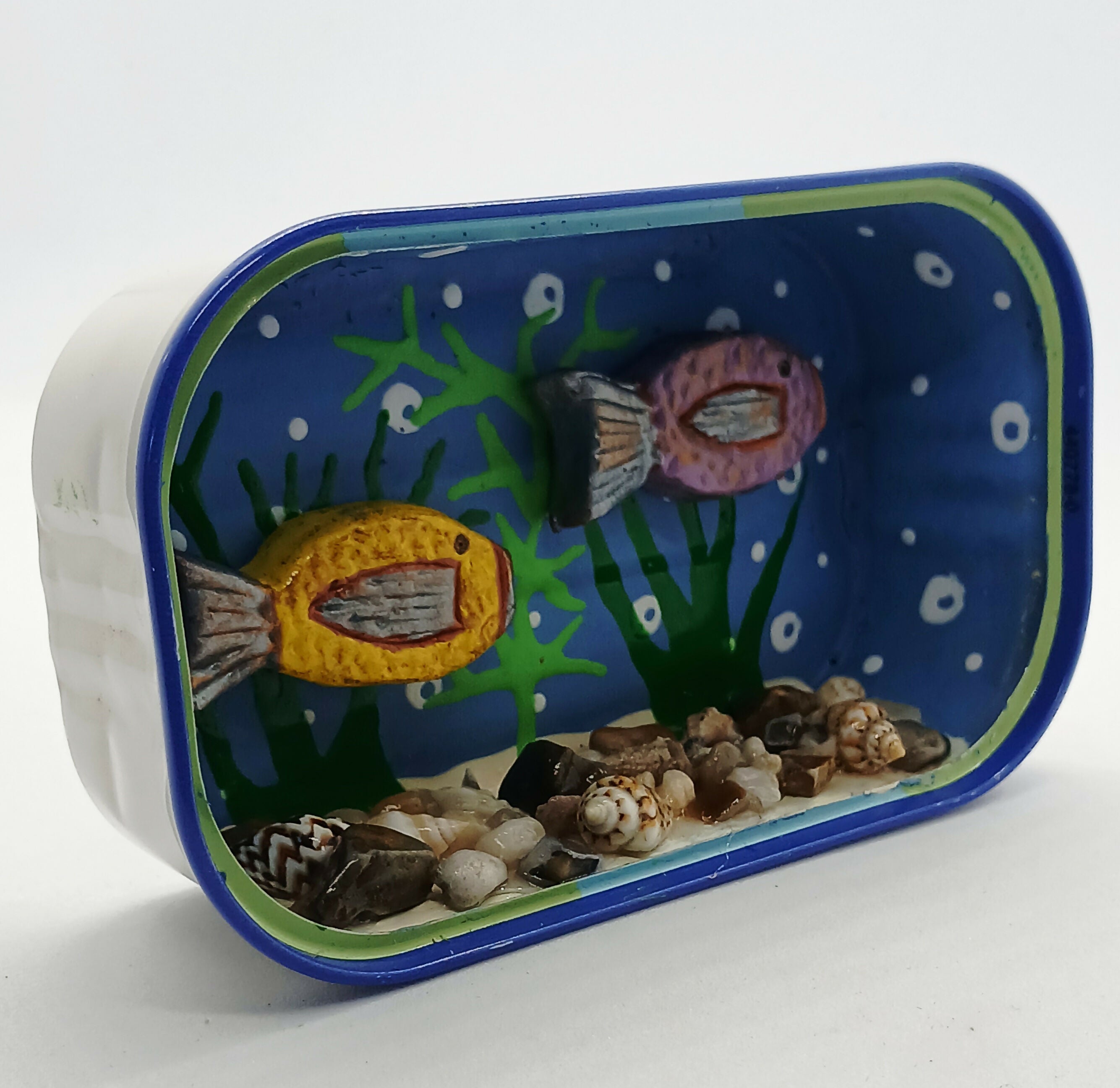 Clay Fish Tin Pet/Desk Buddy