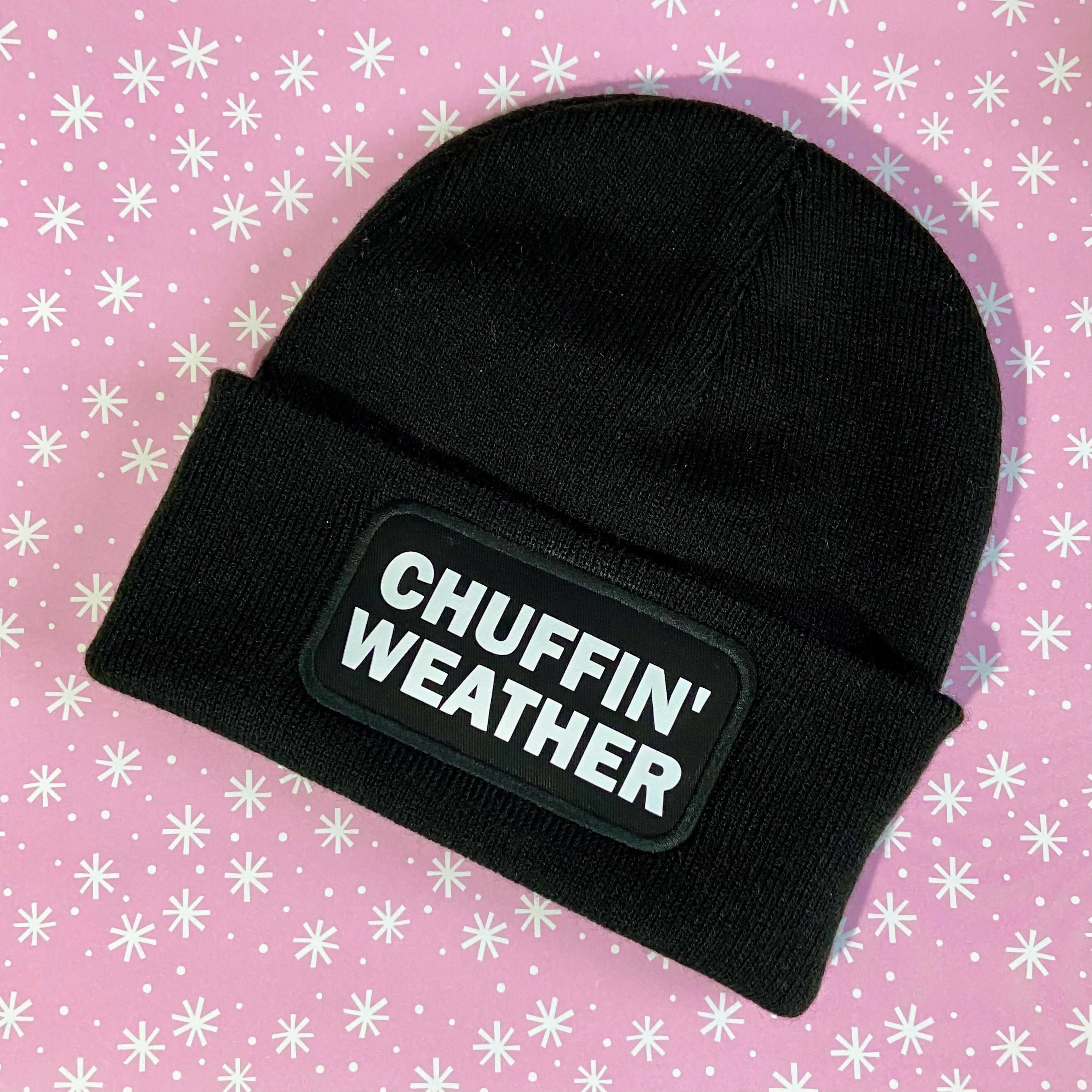 Chuffin Weather Cuffed Rectangular Patch Beanie Hat