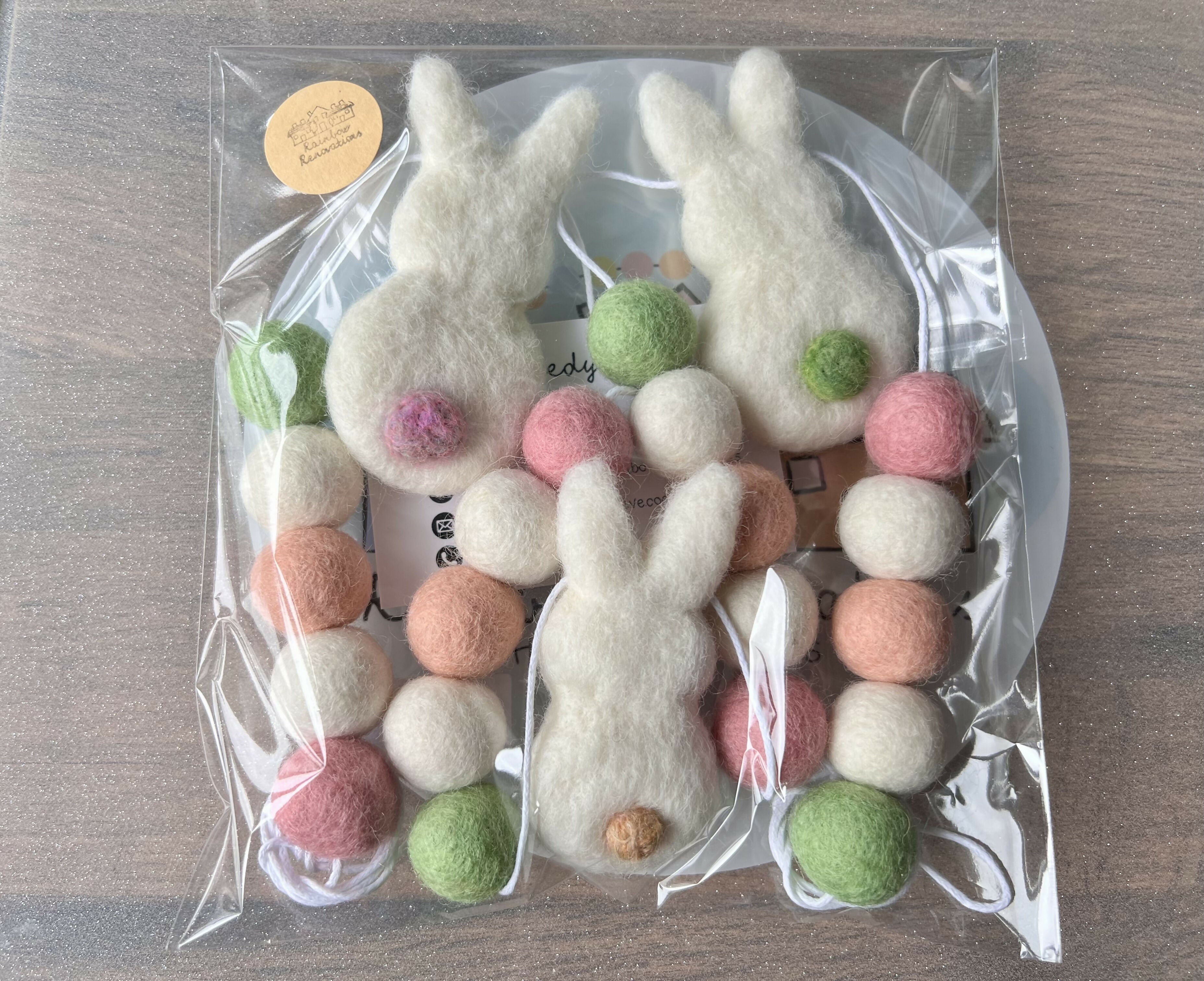 Felted Bunny Garland