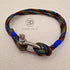 Rainbow Paracord Cuff with Blue Detail