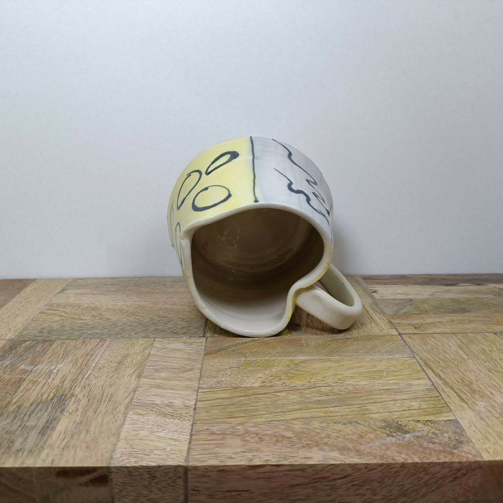 Hand Painted Ceramic Stoneware Jug