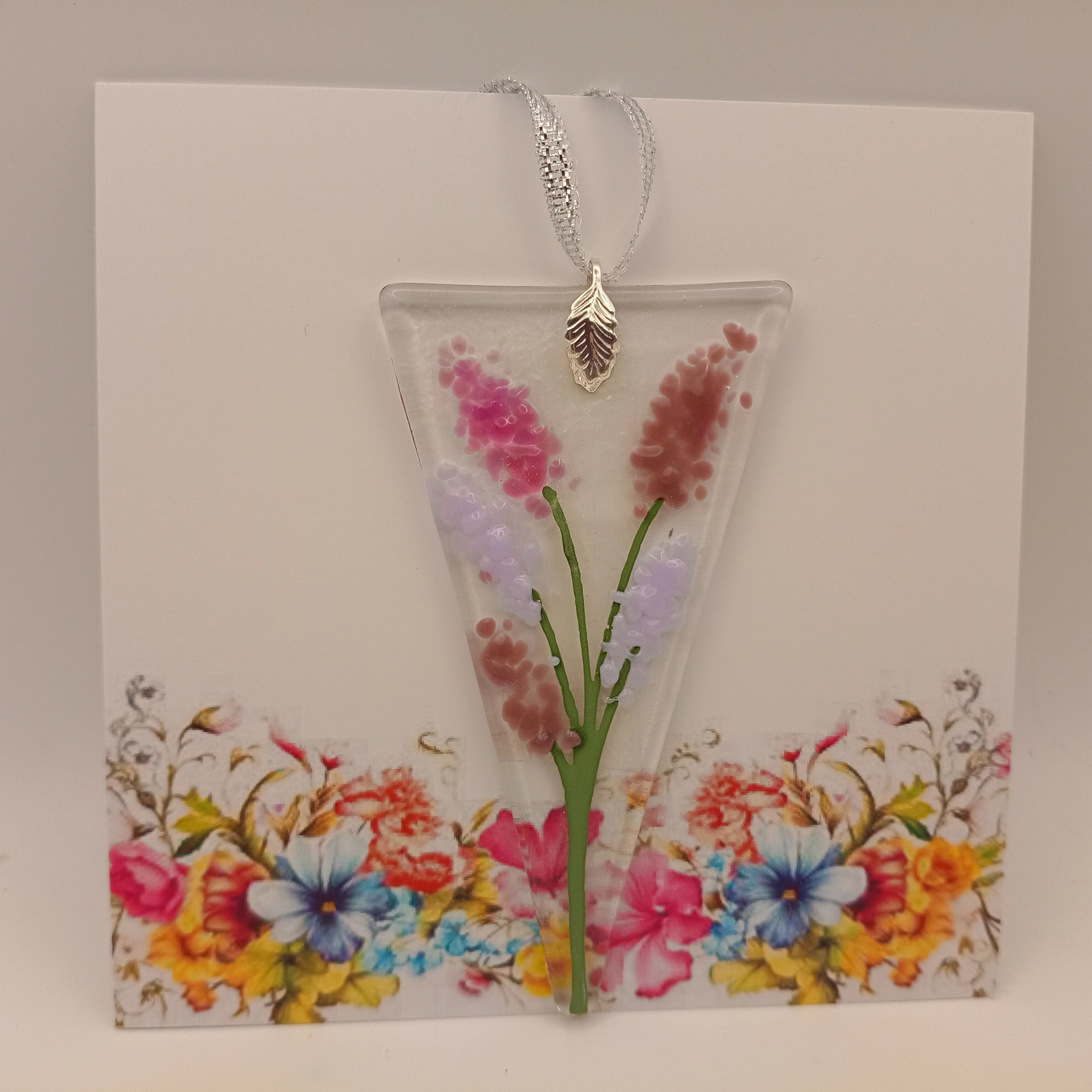 Fused Glass Flower Card