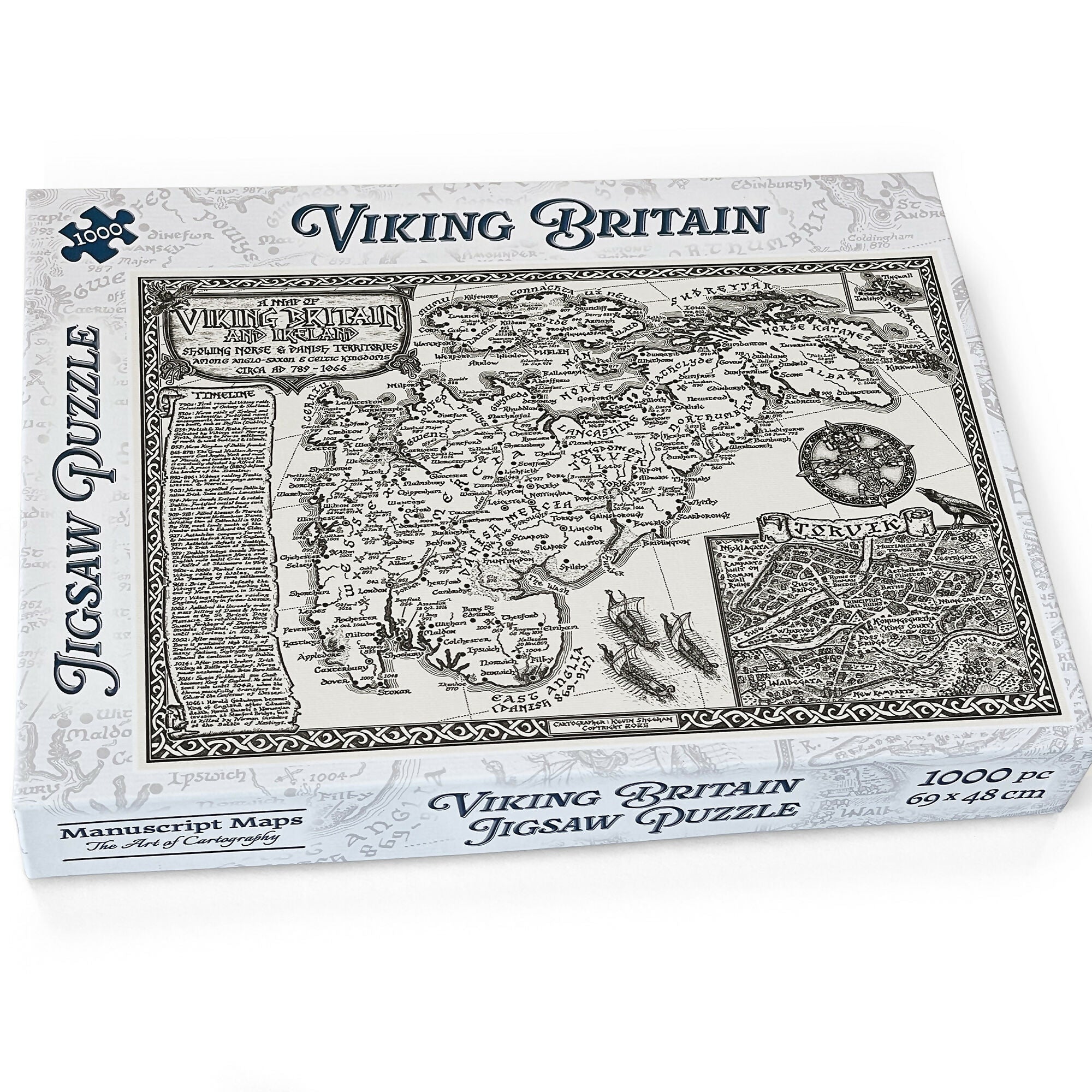 Viking Britain Map Jigsaw Puzzle 1000 Pieces