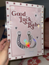 Good Luck Babe Horseshoe Lyric Print