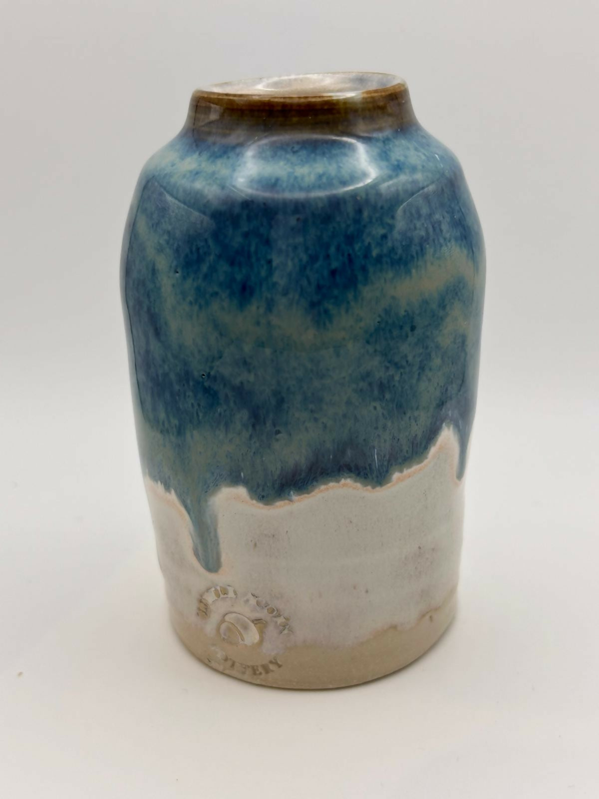 Blue Hand Thrown Reed Diffuser Bottle/Bud Vase