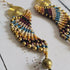 Macrame Angel Wing Earrings: Boho Gold Wire Wrapped Brass Earrings