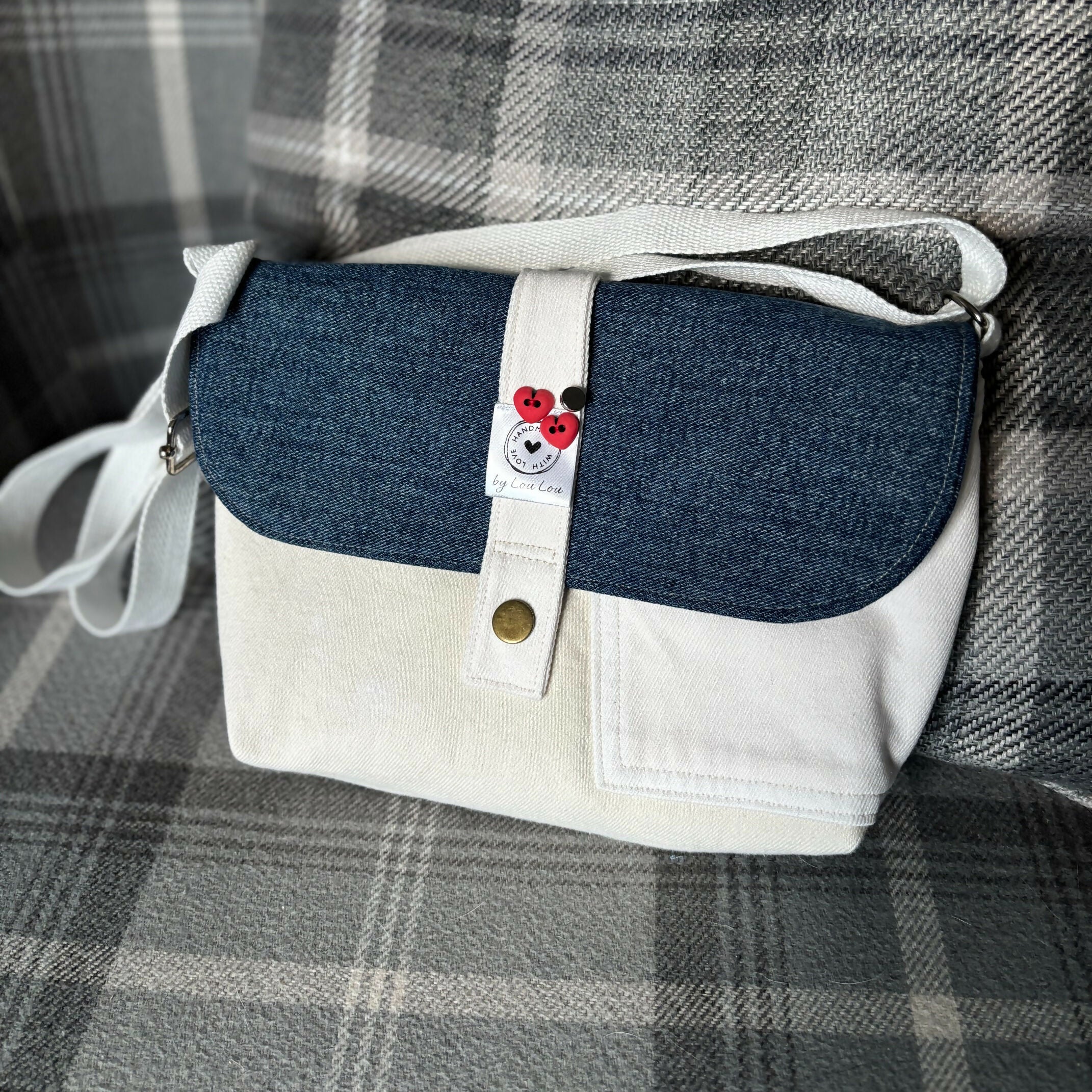 Unique Bag Handbag Made From Upcycled Jeans With Adjustable strap