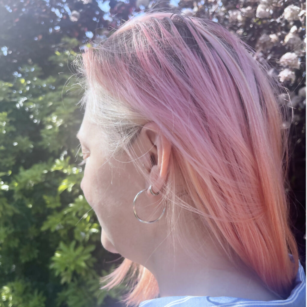 Sterling Silver Twist Hoop Earrings