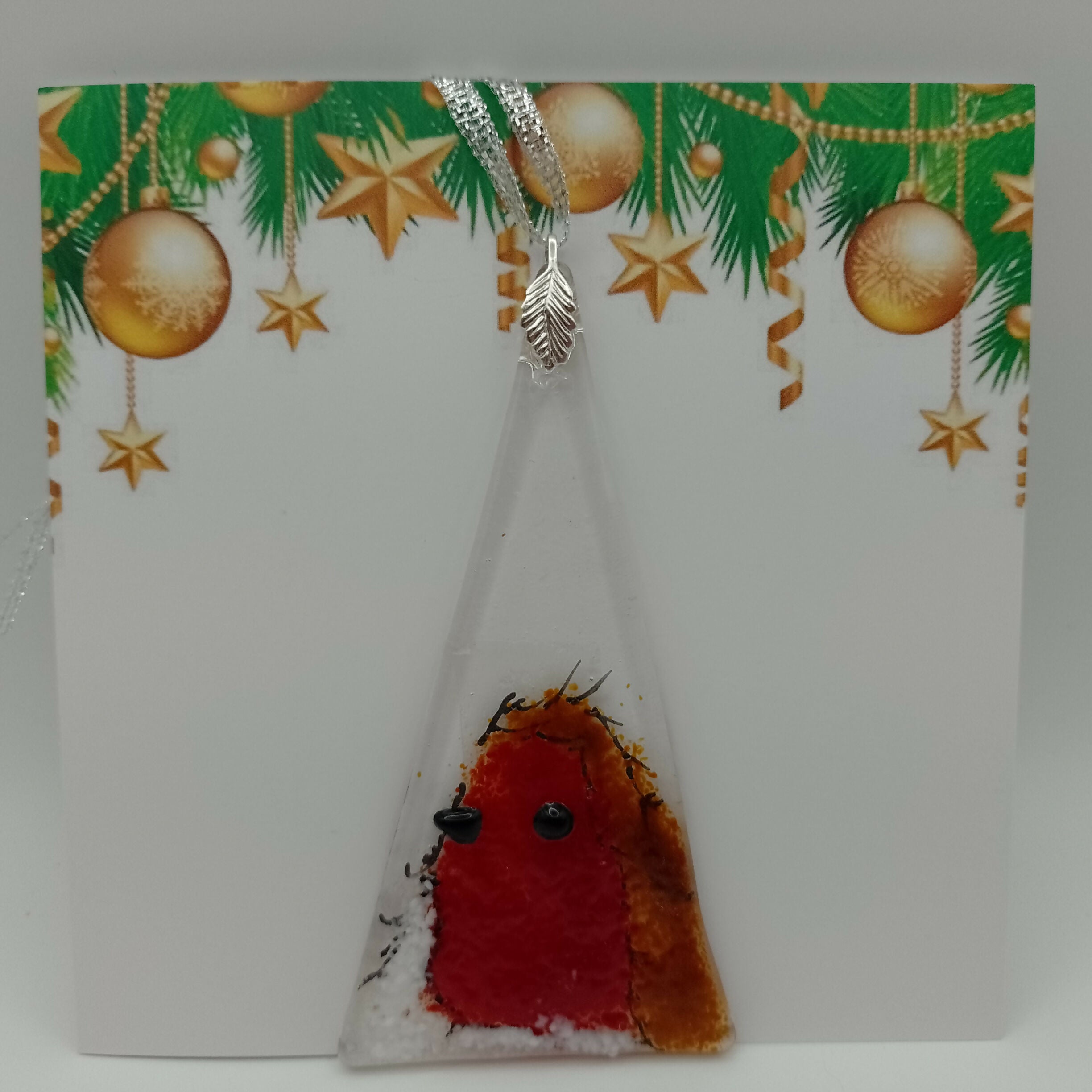 Fused Glass Christmas Card