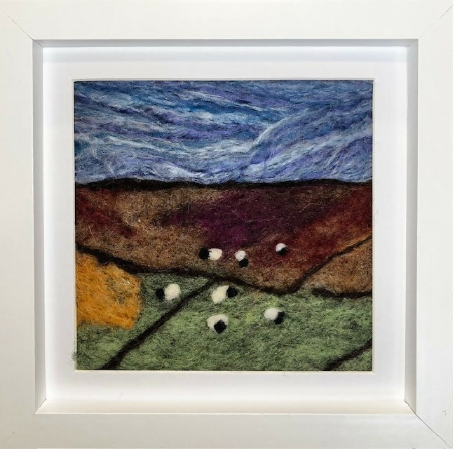 Miniature Dales Landscapes made from Yorkshire Wool with Sheep