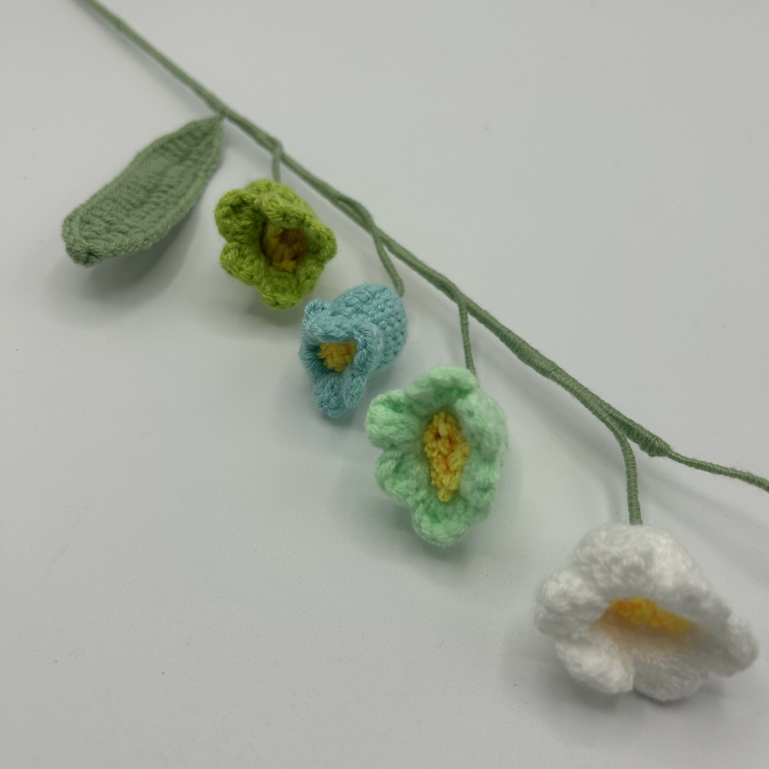 Handmade Crochet Meadow Bloom – Long Stem Flower