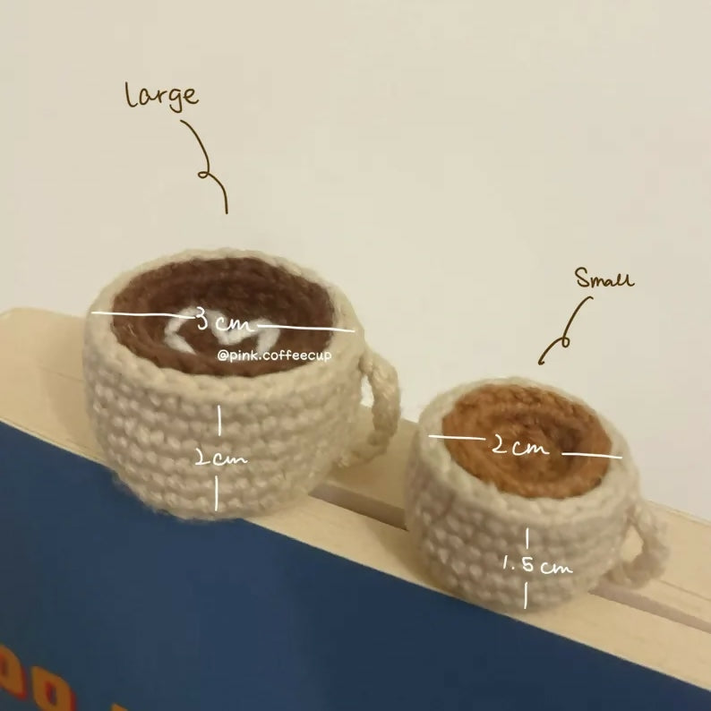 Crochet Coffee Cup Bookmark