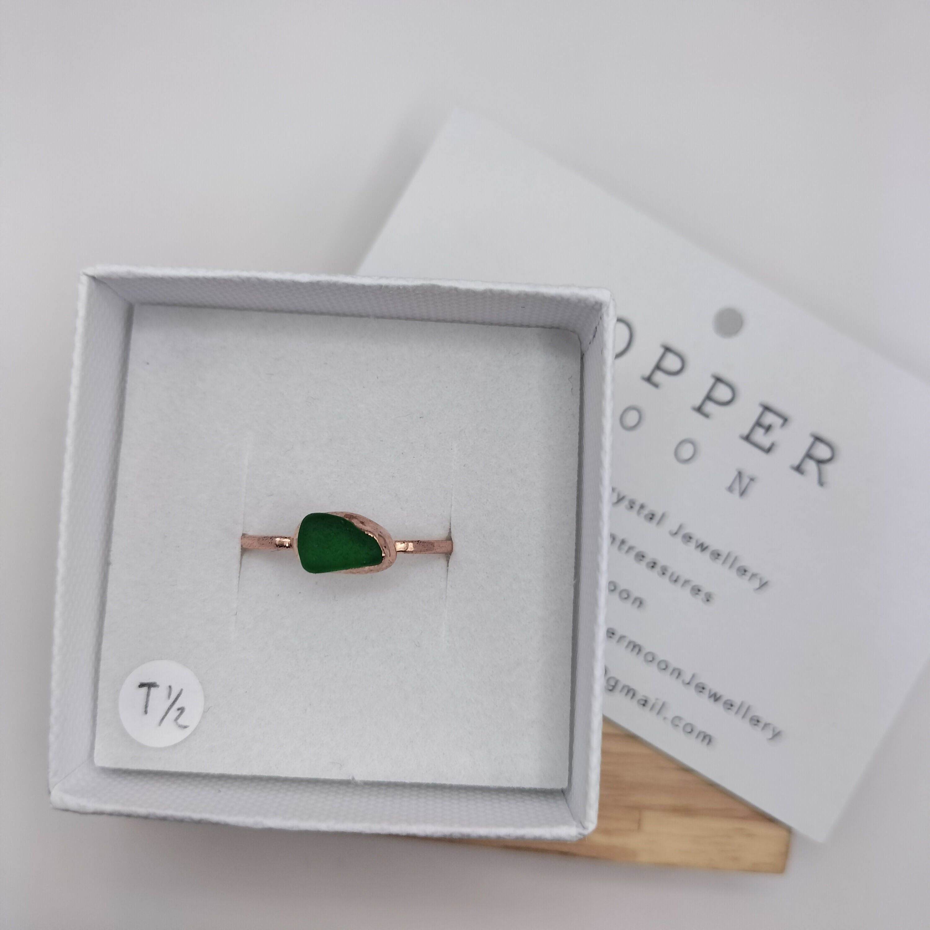 Seaglass Ring - Size T 1/2