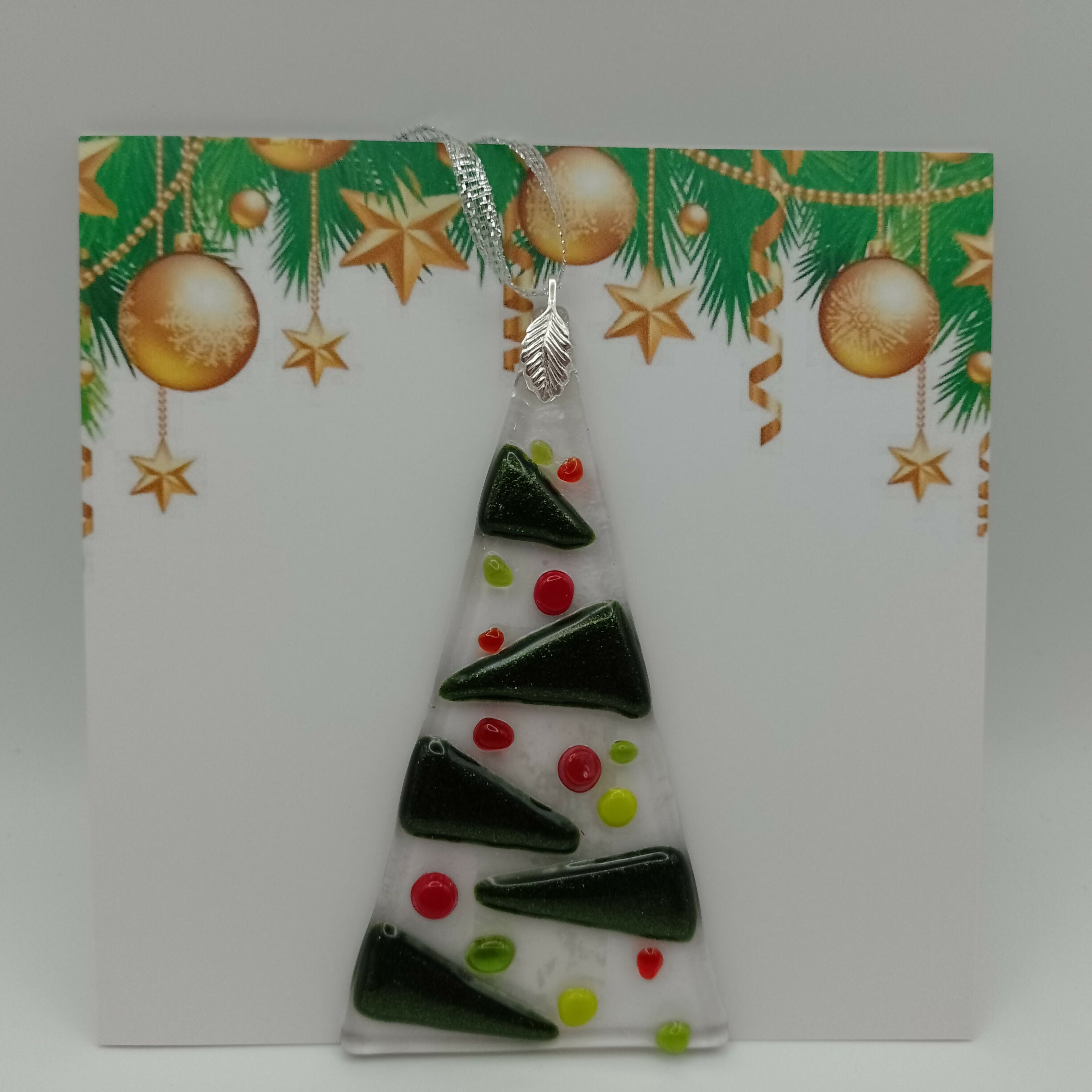 Fused Glass Christmas Card