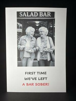 First Time We've Left A Bar Sober - Cheeky Card