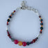 HEALING CRYSTAL & STERLING SILVER ROOT CHAKRA BRACELET WITH AROMATHERAPY BEADS