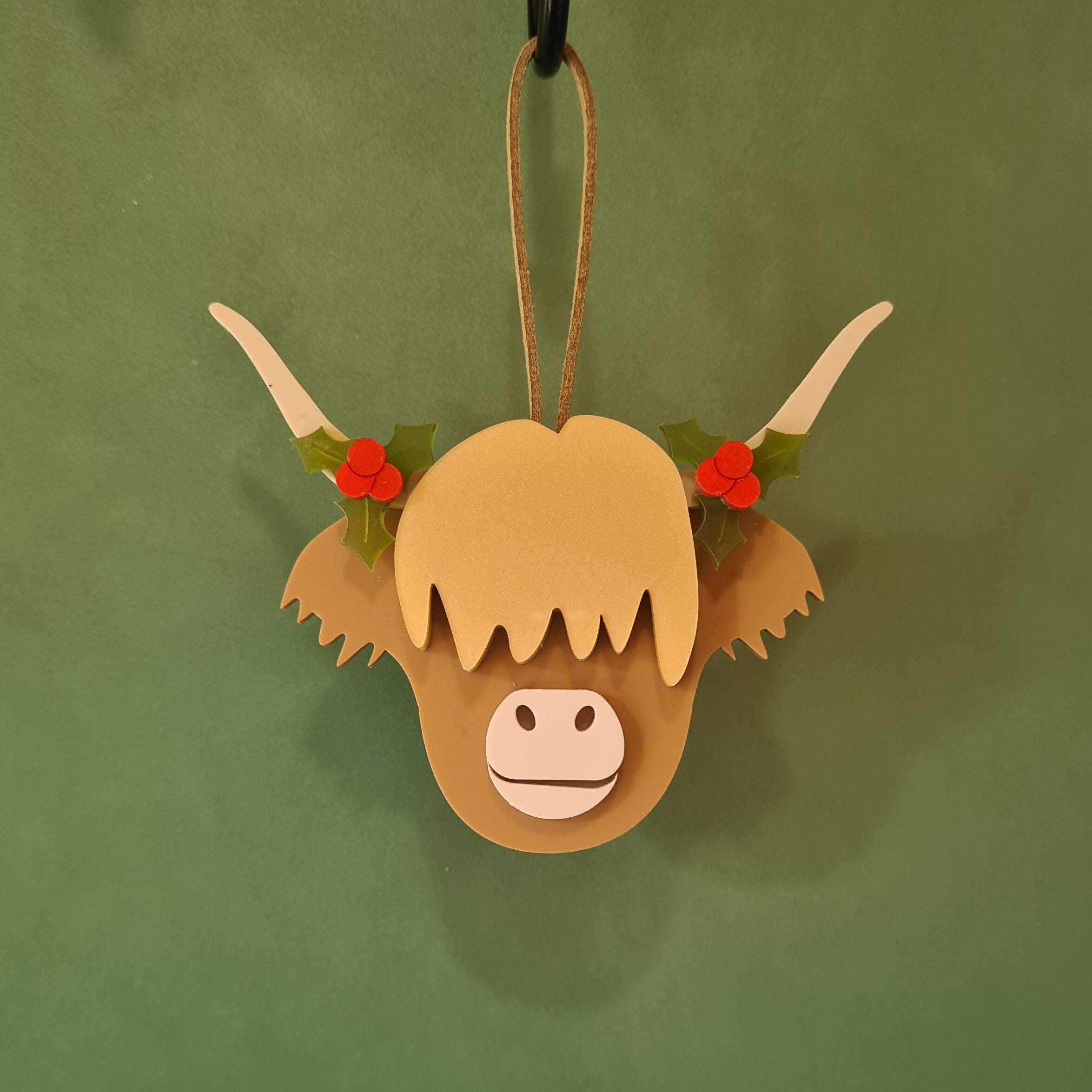 Holly the Highland Cow - Christmas Ornament