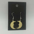 Yellow Enamel Moon Earrings