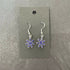 Dark Blue Enamel Flower Earrings