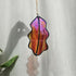 Streaky Autumnal Oak Leaf Stained Glass Suncatcher
