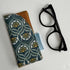 Slip In Glasses Case - Teal Art Deco