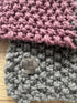 LONG LENGTH , CHUNKY & STRECTCHY UNISEX SCARF - DARK GREY & MAUVE