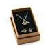 Bumble Bees Necklace and Stud Earrings Set