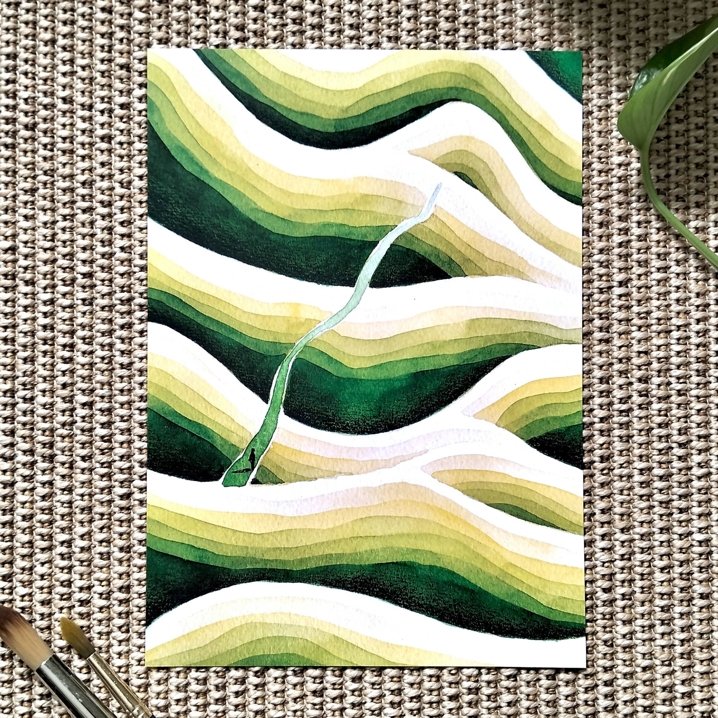 A4 Abstract Landscape Art Print | Solitude