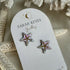 Gold Engraved Starfish Studs