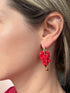 Cascading Flower Drop Earrings with Mini Floral Clusters