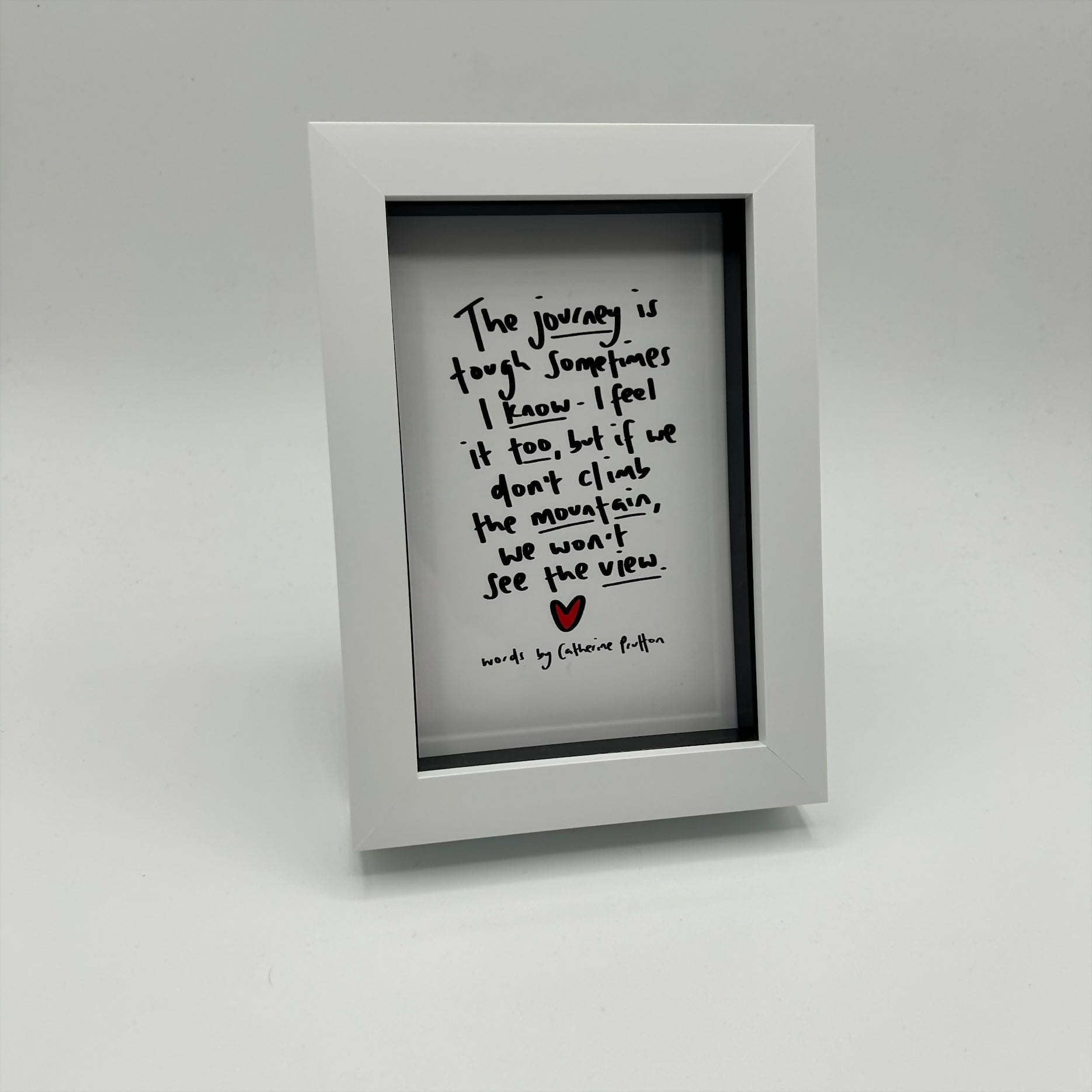 The Journey Is Tough Framed Poem