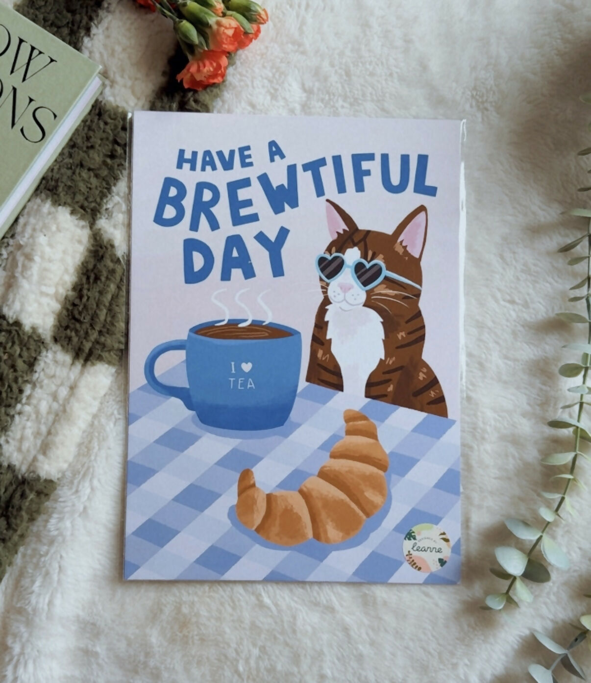 Have a Brewtiful Day Cat Print