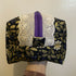 Dark Gold Floral Boxy Cosmetics Bag