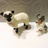 Ceramic Blue Merle Rough collie dog sculpture