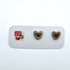 RED HEART PORCELAIN STUD EARRINGS.