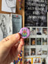 Pixel Leaf Beetle Pin Badge In Purple