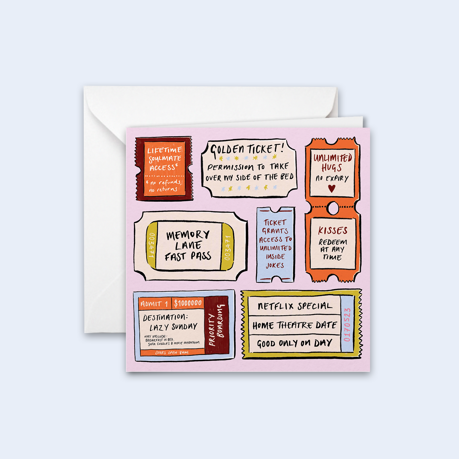 Tickets Anniversary Greetings Card