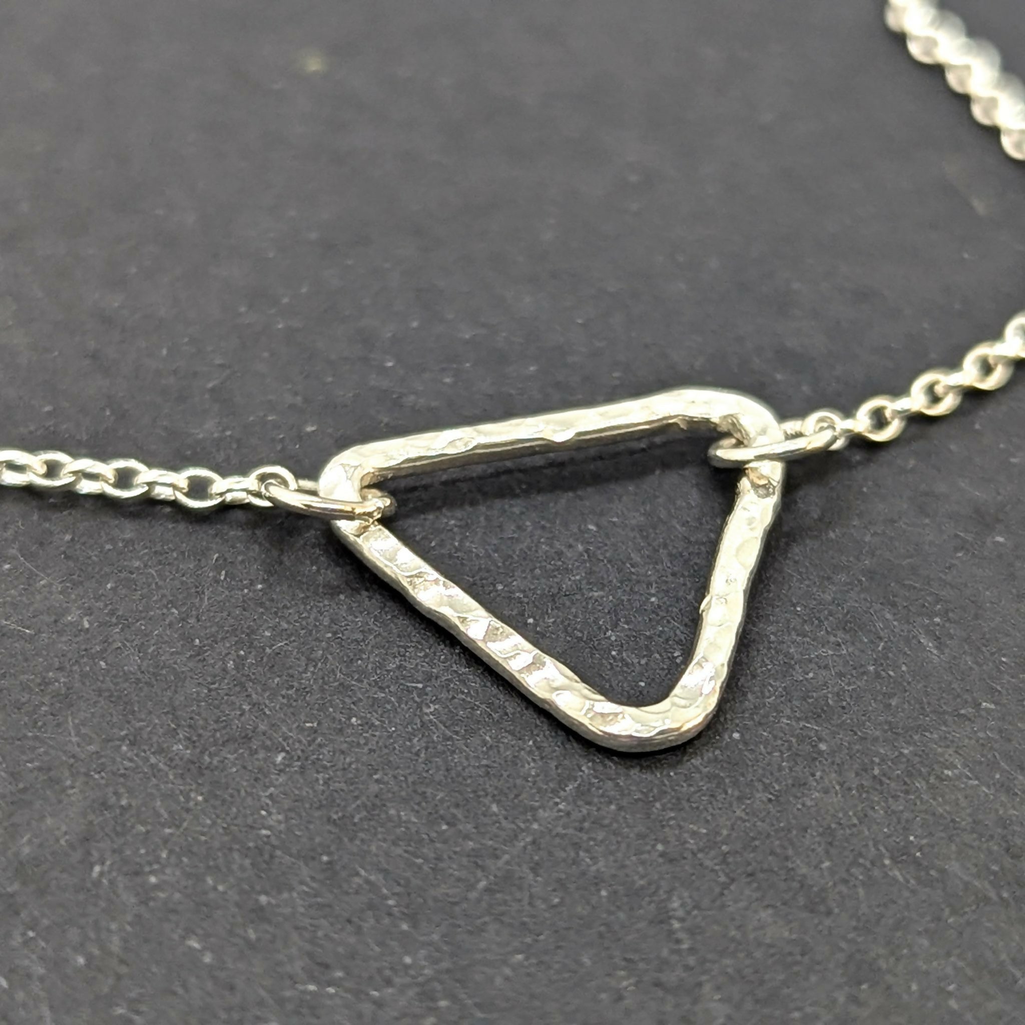 “Tria” Sterling Silver Triangle Pendant
